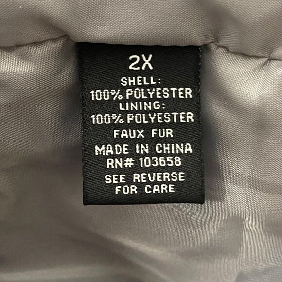 JASON MAXWELL Grey Sherpa Teddy Shacket, New!  Size 2X - Picture 6 of 7